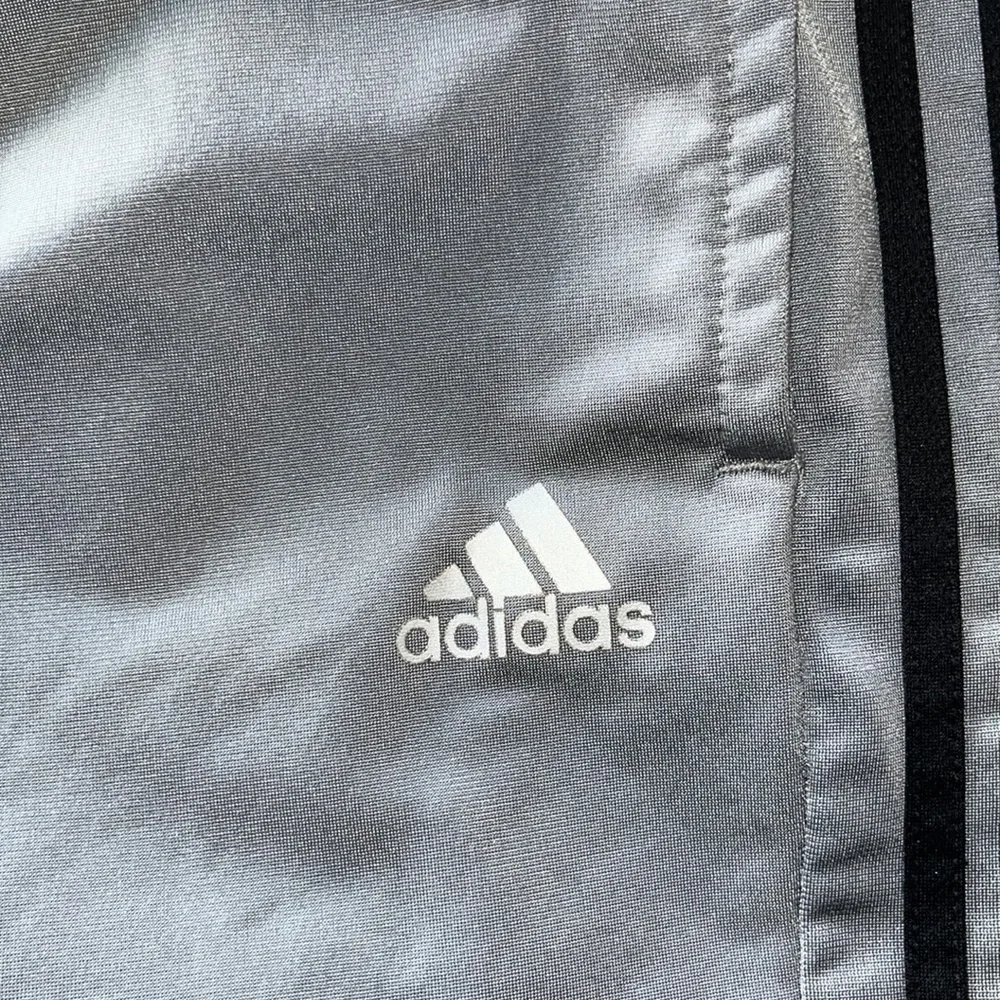 Adidas charcoal gray tricot track pants size L - Picture 3 of 6